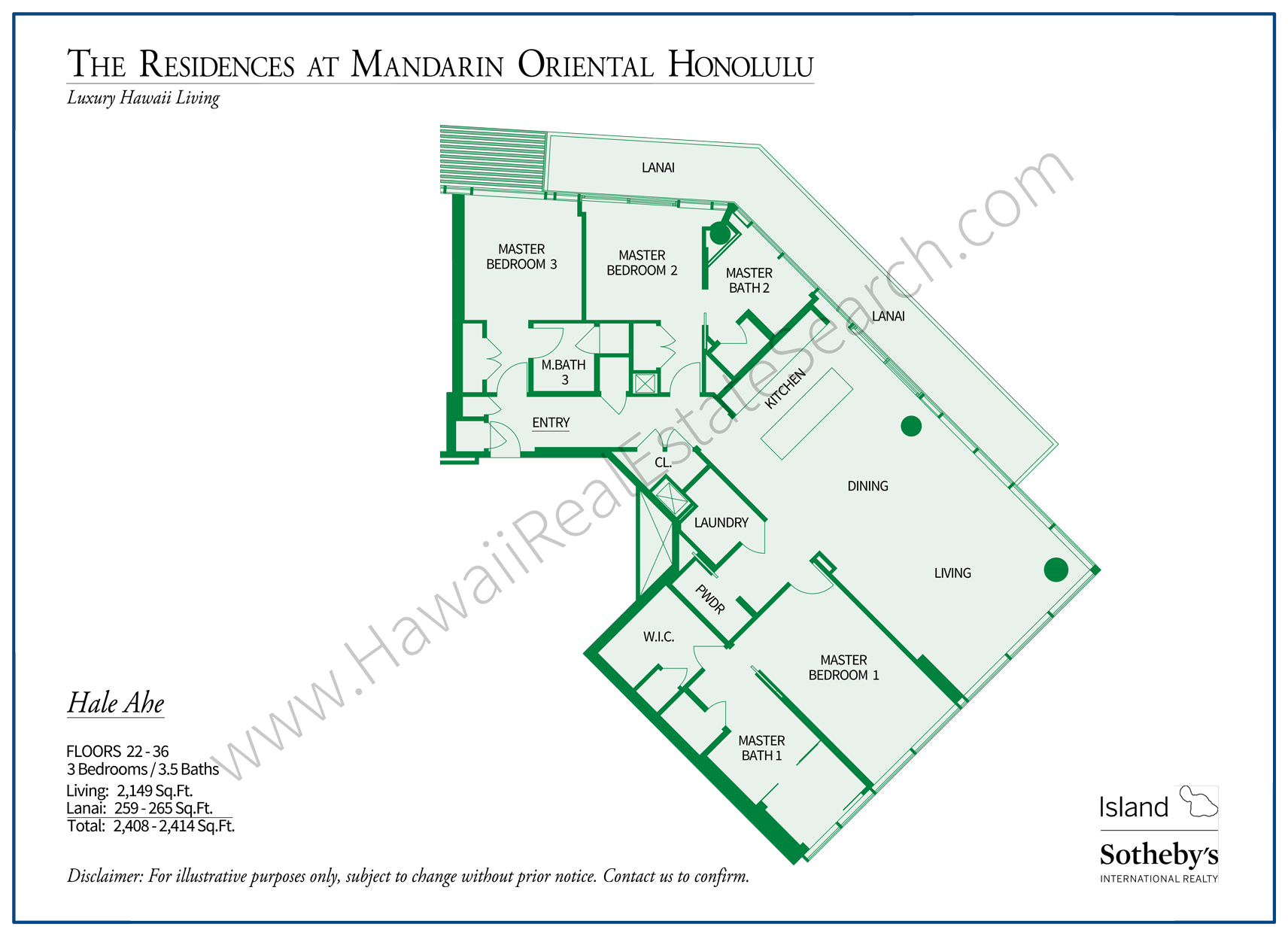 Mandarin Oriental Honolu Floor Plan Hale Ahe